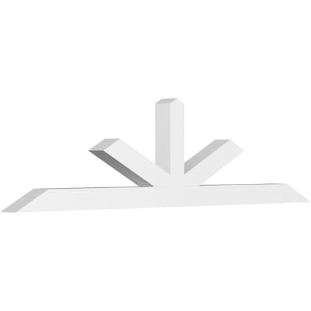 Ekena Millwork Saratoga Architectural Grade PVC Gable Bracket, 84"W x 21"H x 4"D x 4"F, 6/12 Pitch GBP084X21X0404SAR00
